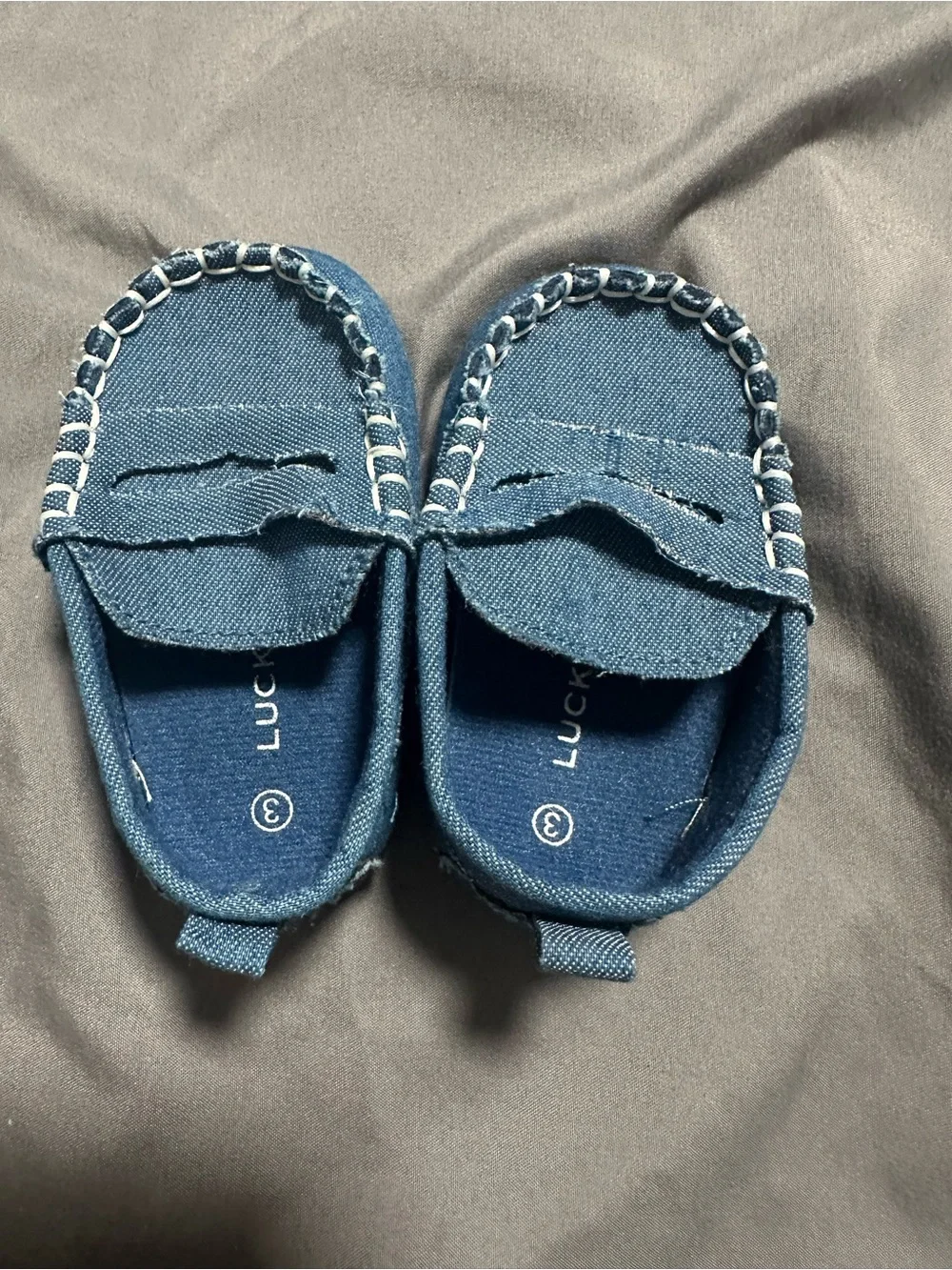 Baby boy denim blue loafers